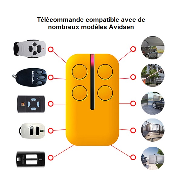 Compatible avec de nombreux modèles Avidsen Avidsen télécommande copieuse compatible
